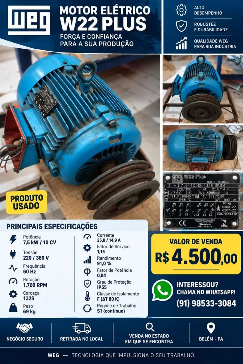 Motor elétrico E 22 plus - Weg