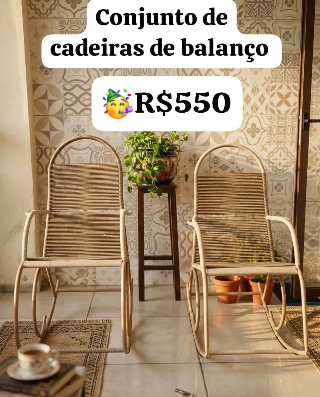 Cojunto de cadeiras de balanço 