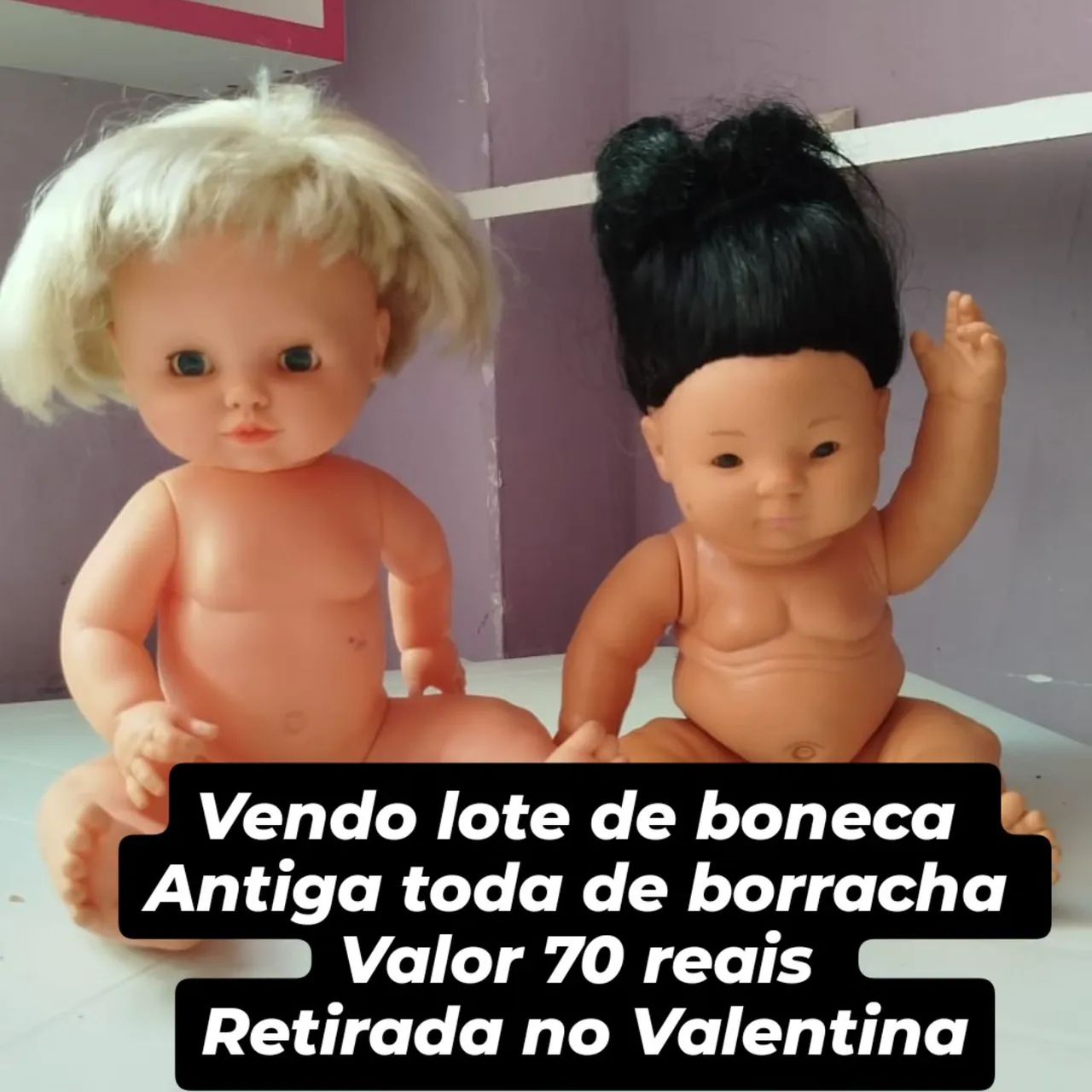 Lote de boneca antiga de borracha  - Foto 3