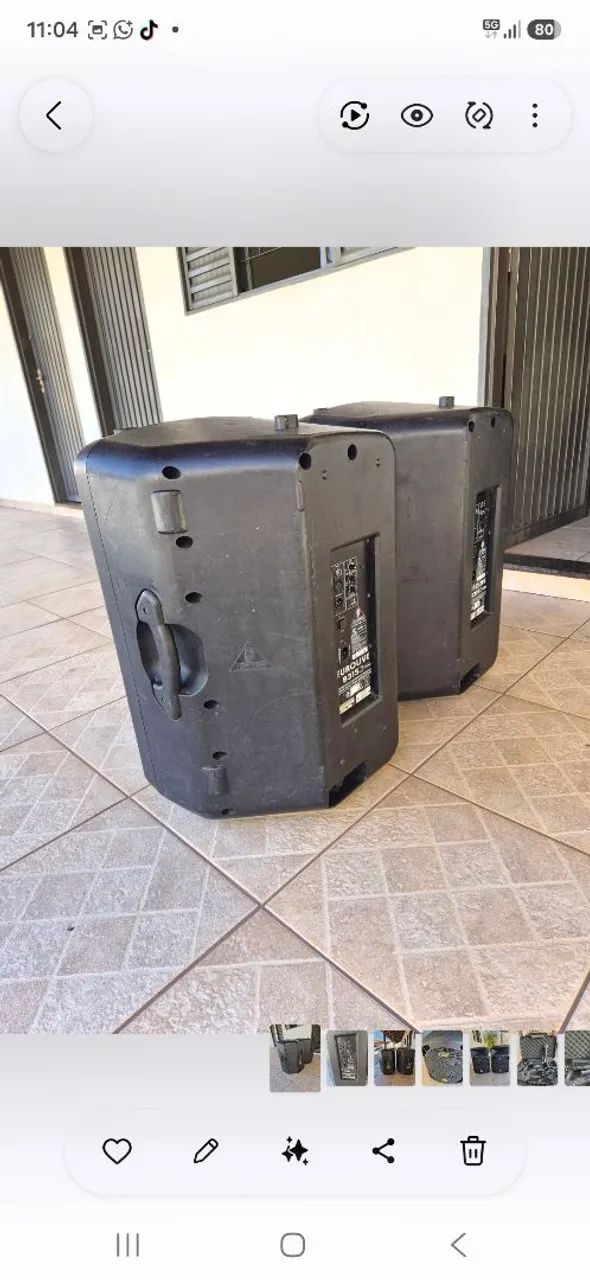 Par de caixas de som ativas Eurolive. 15 polegadas, 550 watt - Foto 4