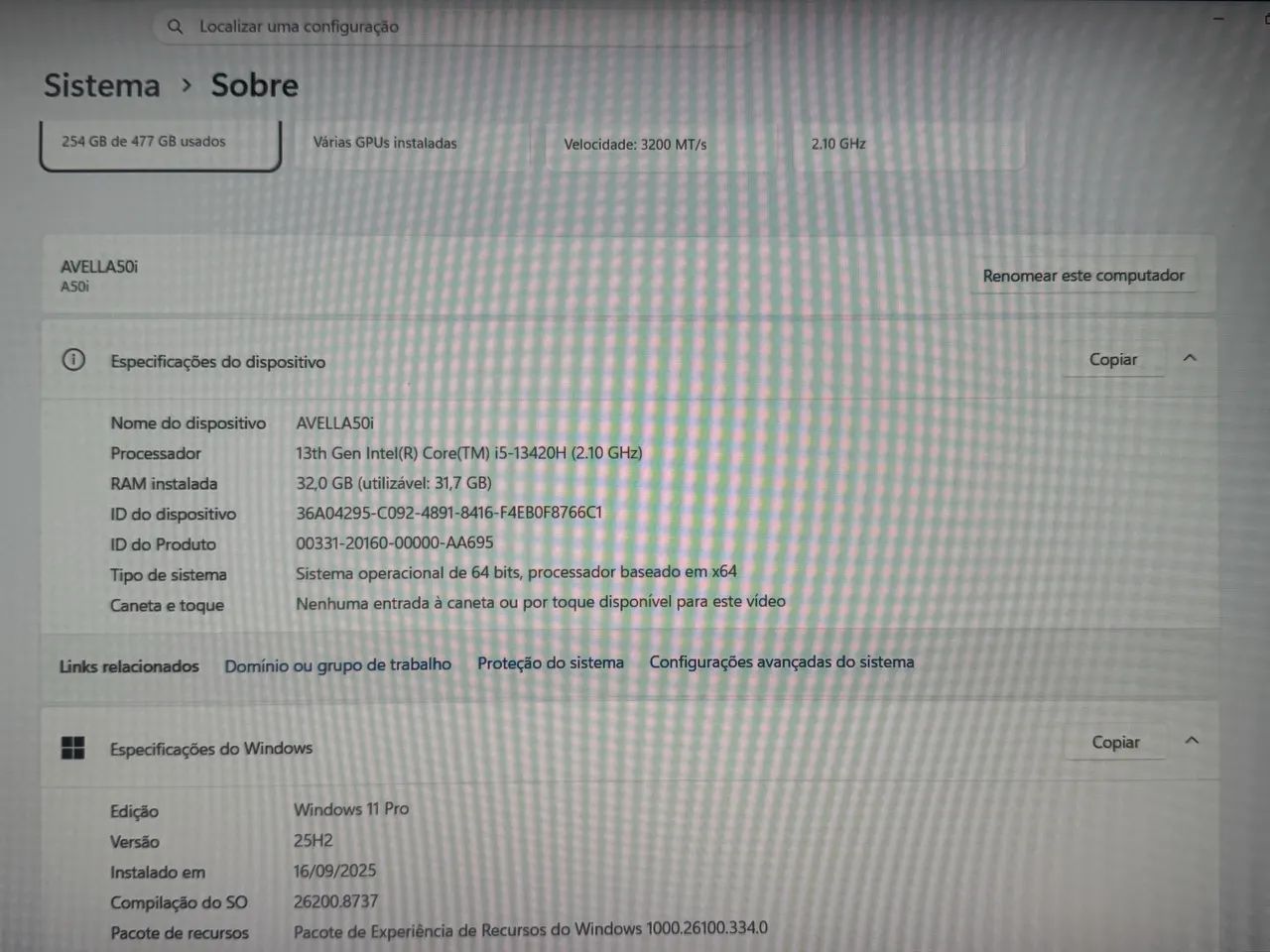 Notebook Avell i5 32/512 - Foto 2