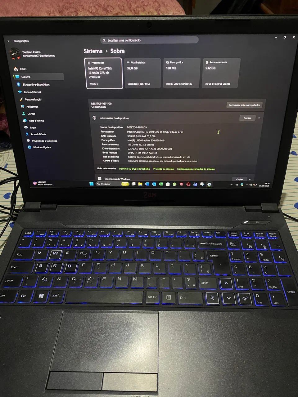 Vendo Notebook Gamer 