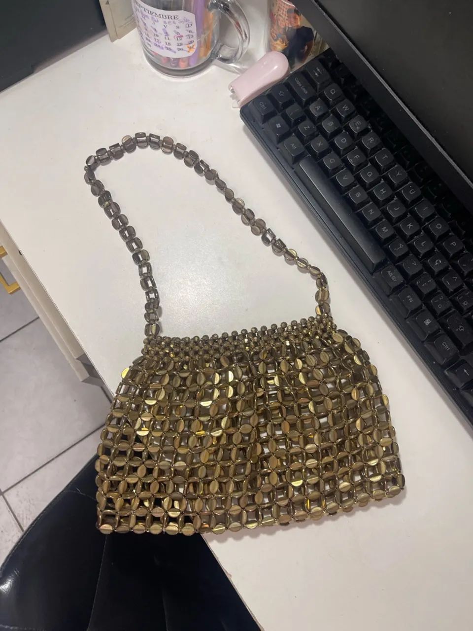 Bolsa dourada - Foto 2