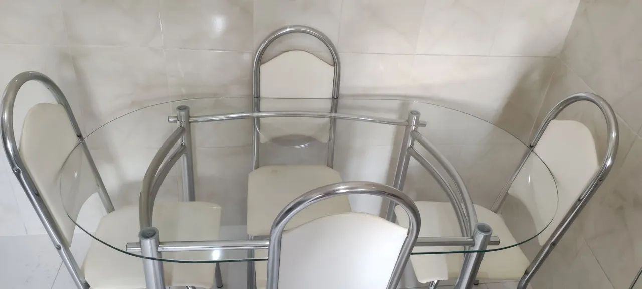 Conjunto mesa e cadeiras cromada  - Foto 3