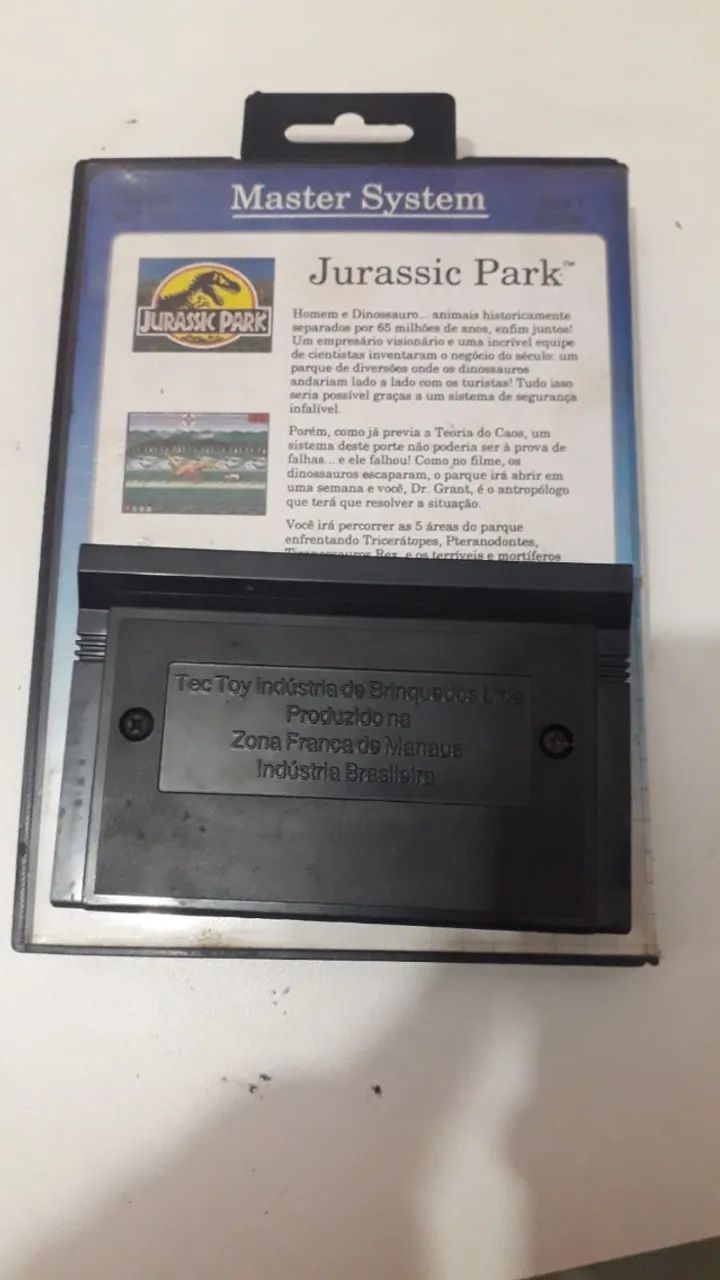 Jurassic Park Original com Caixa Master System - Foto 3
