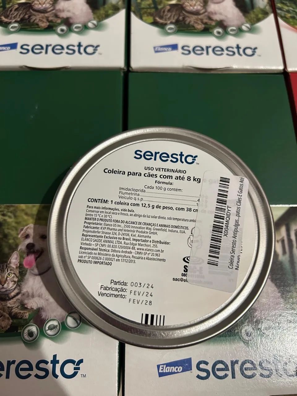 Coleira Antipulgas Seresto Cães e Gatos até 8 kg - 8 Meses de Proteção Único - Foto 2