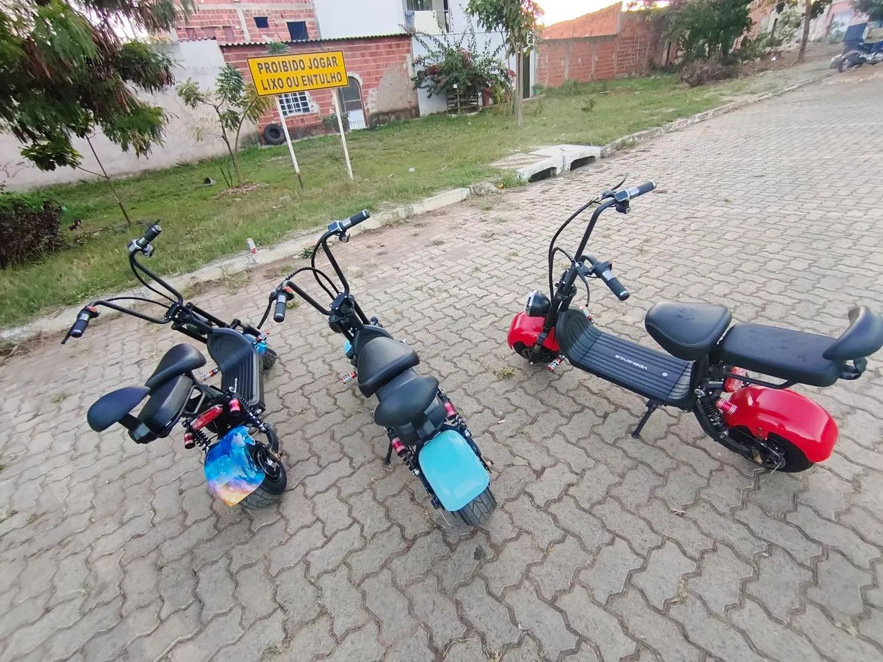 Scooter elétrica mini, com motor de 1000 watts e com bateria 48 volts de lítio  - Foto 4