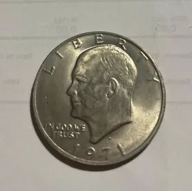 Moeda antiga Estados Unidos one dollar 1971 - Foto 2