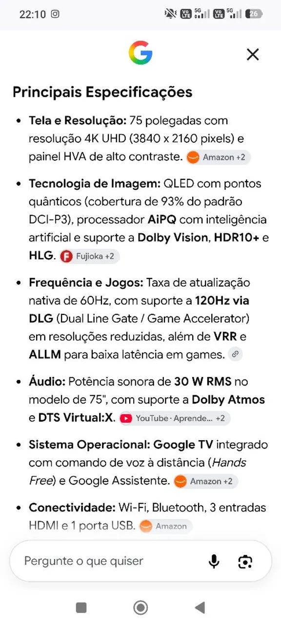 Tv 75 nova com nf - Foto 3