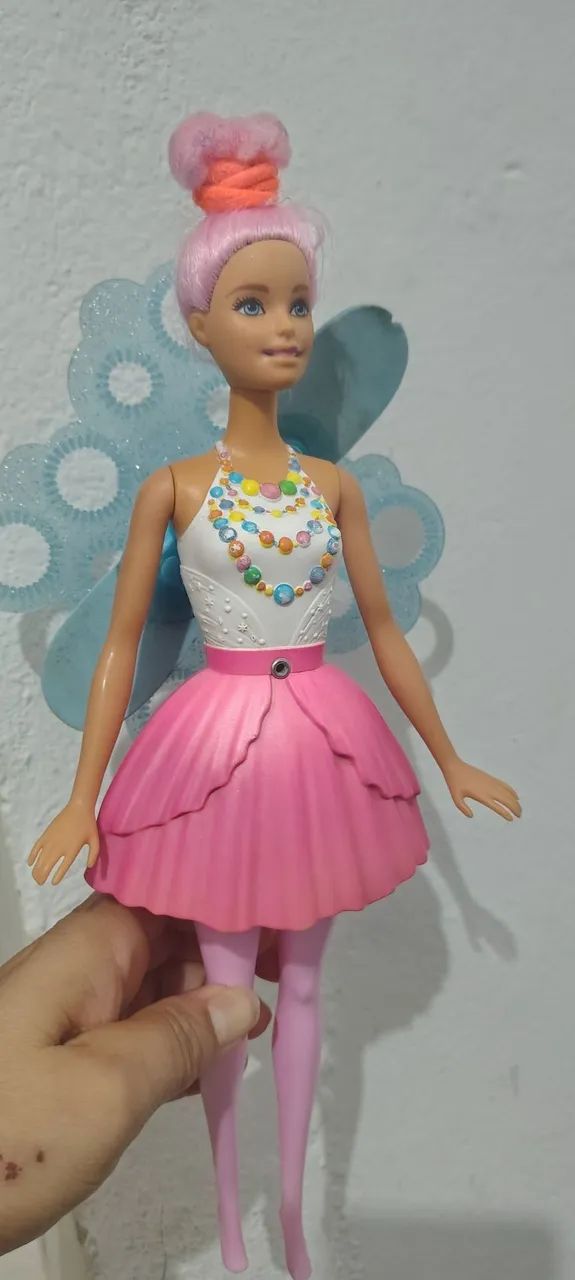  Barbie Fada bolhas de sabao magicas - Foto 4