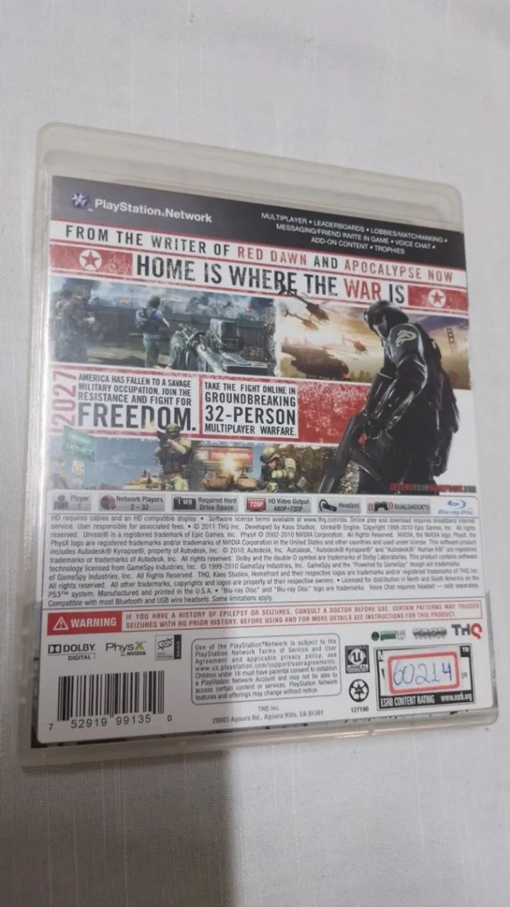 Jogo De PS3 Homefront ( 20544 ) - Foto 2