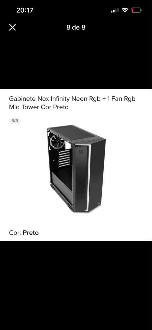 Gabinete NOX INFINITY NEON - Foto 2