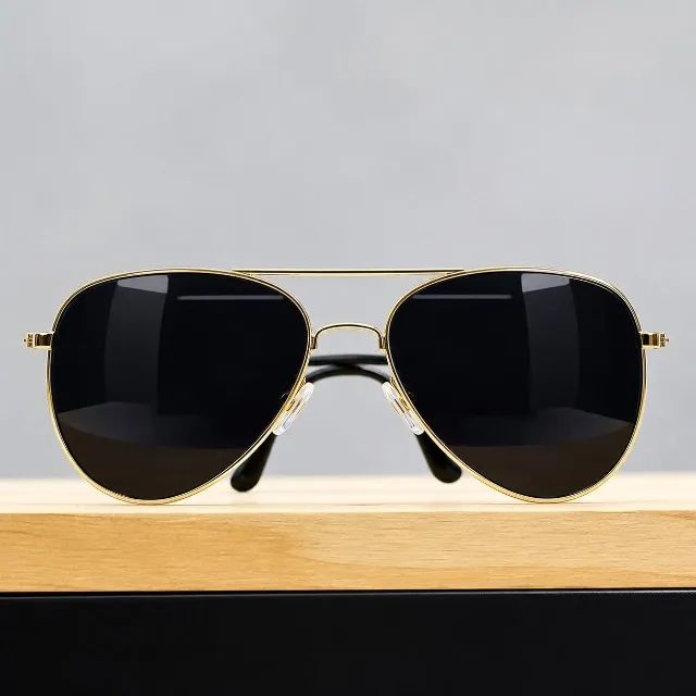 Aviador Tradicional Dourado e Preto
