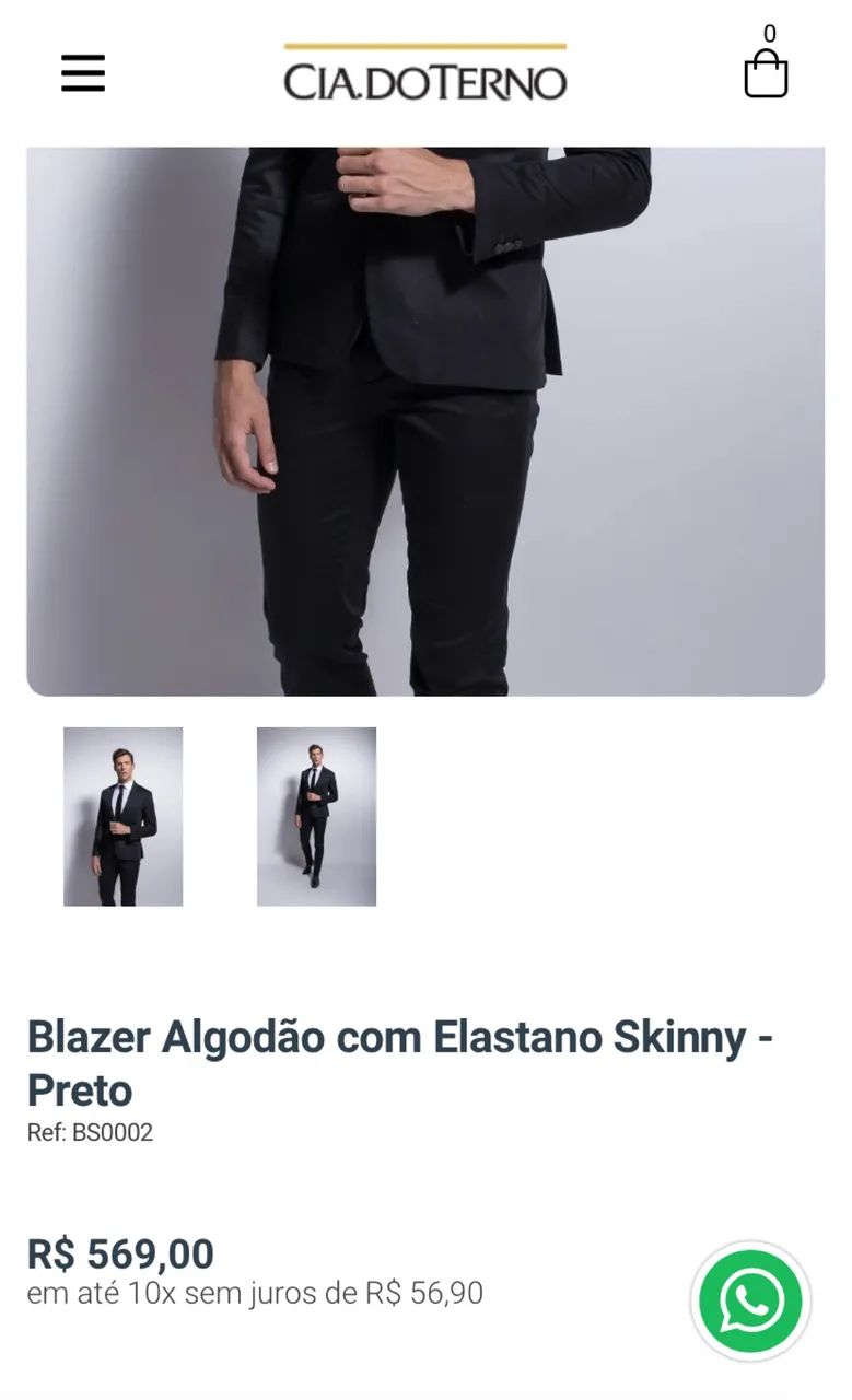 Blazer masculino preto  - Foto 5