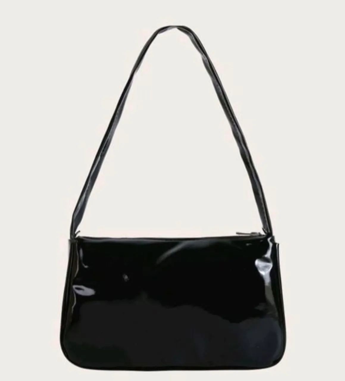 Bolsa de ombro preta com corrente - Foto 2