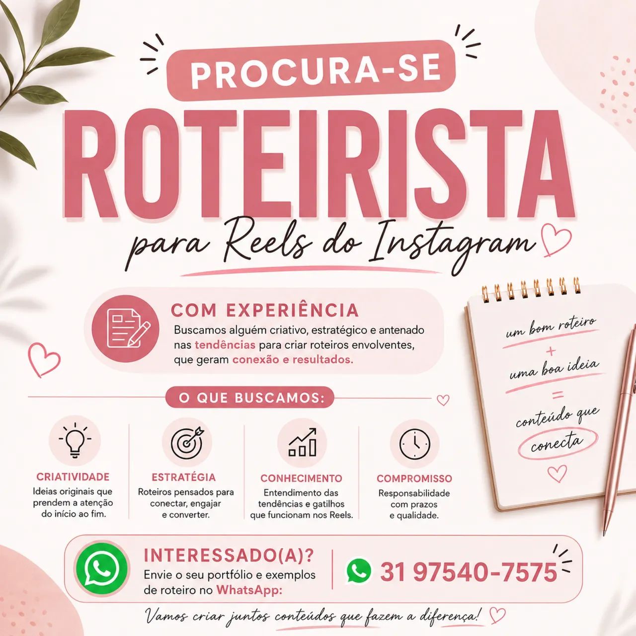 Procuro ROTEIRISTA 