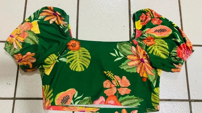 CROPPED ESTAMPADO COM MANGA  - Foto 3