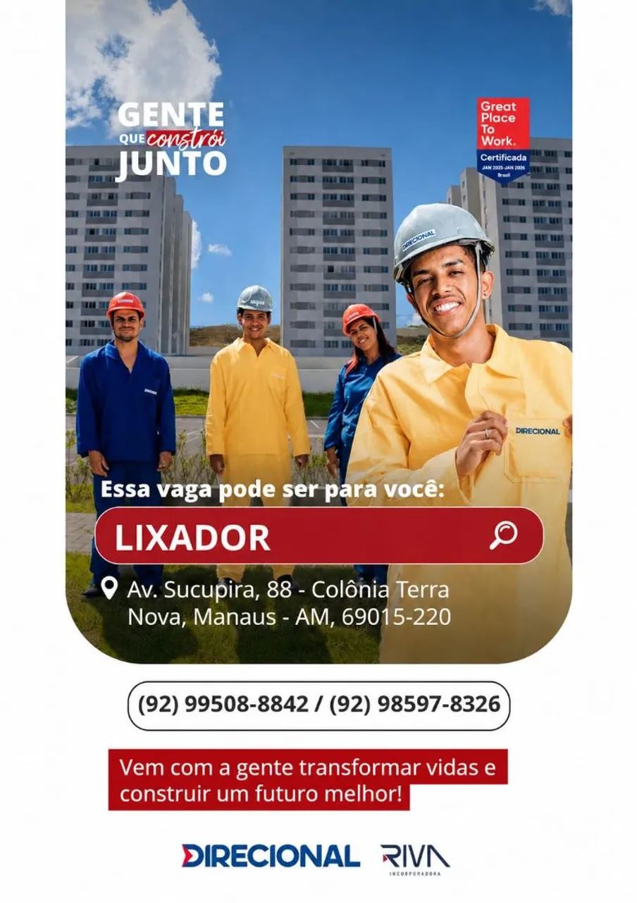 Vaga de emprego.