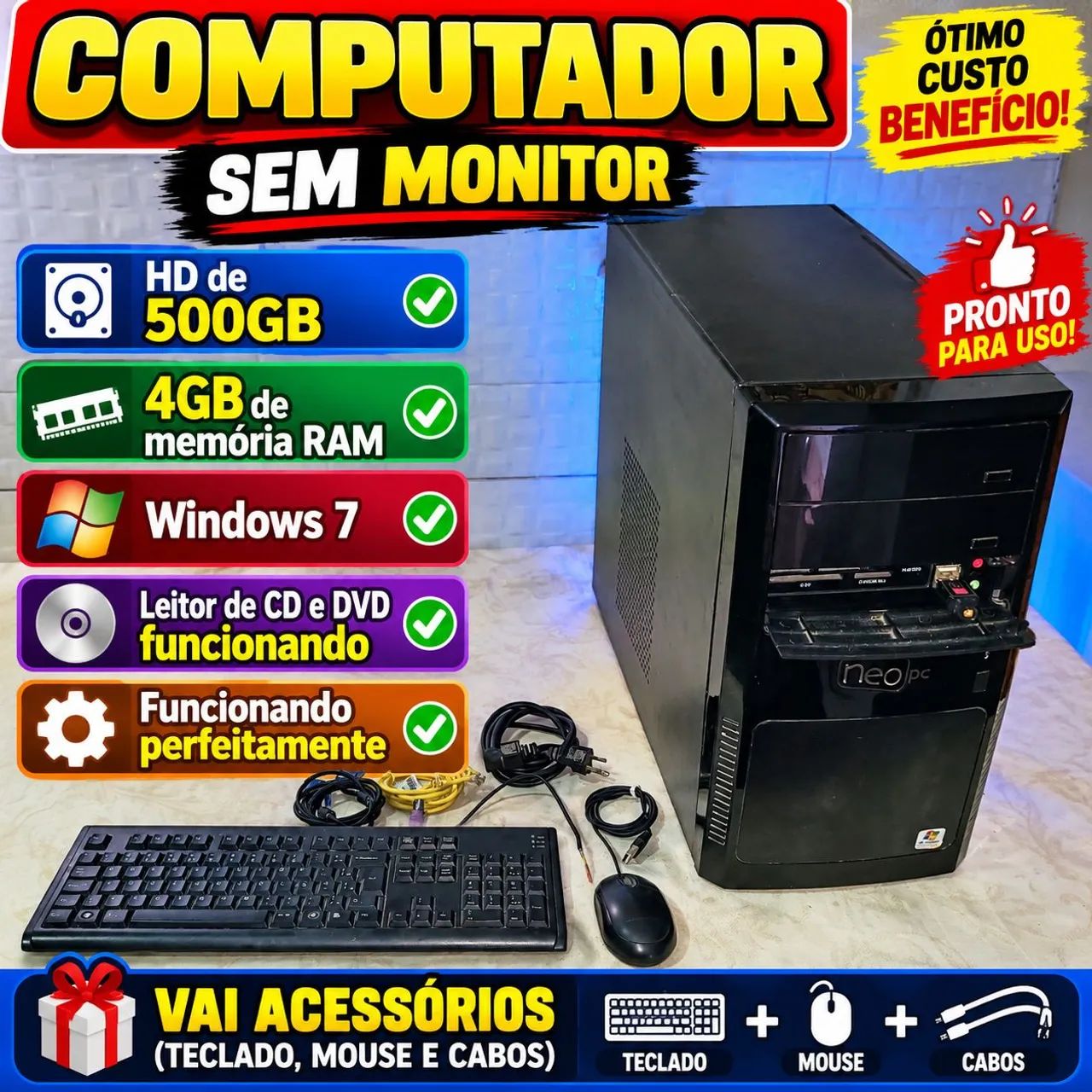 Vendo computador simples 