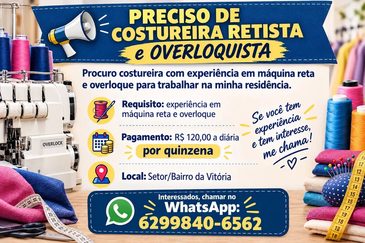 Contrata costureira 