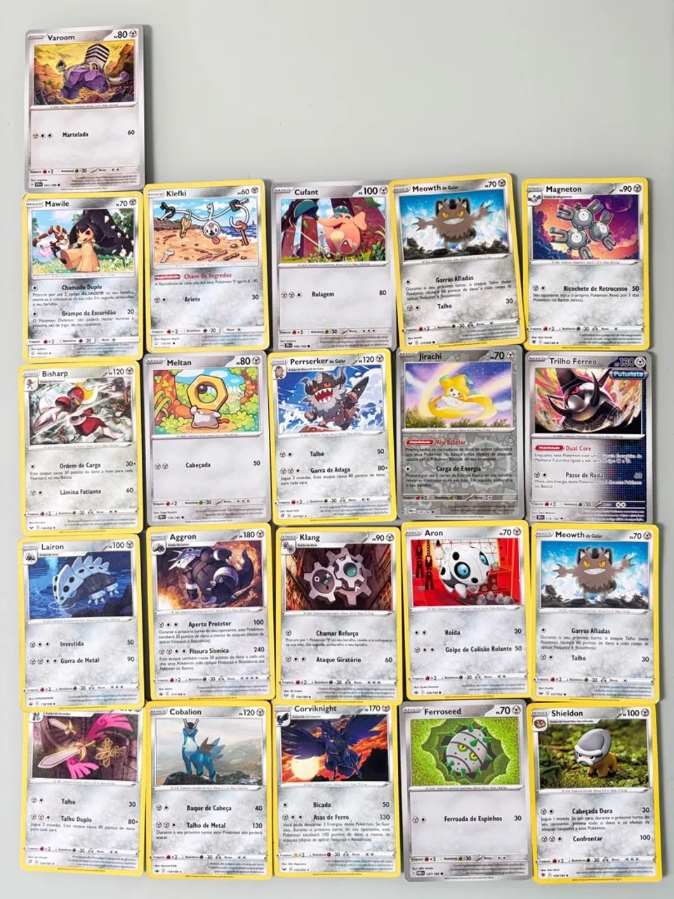 Cartas Pokémon - Comum *TIPO METAL*