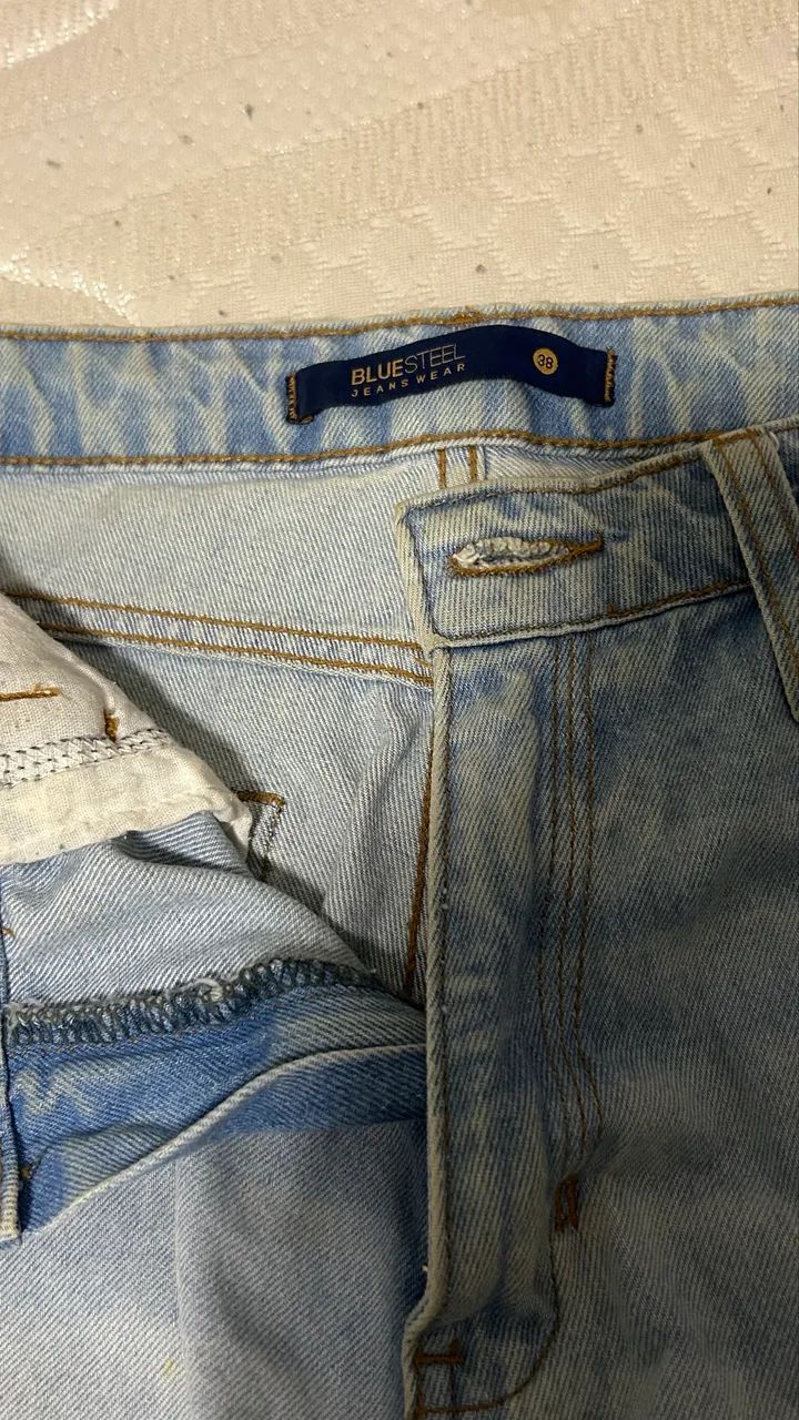 Calça Jeans Lavagem Clara tam 38 - Foto 2