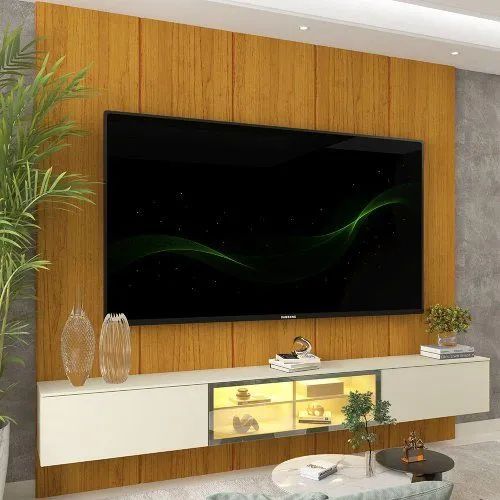 Painel Gelius Realce Luminare Home LED para TV de 85 Polegadas Naturalle/ Off White