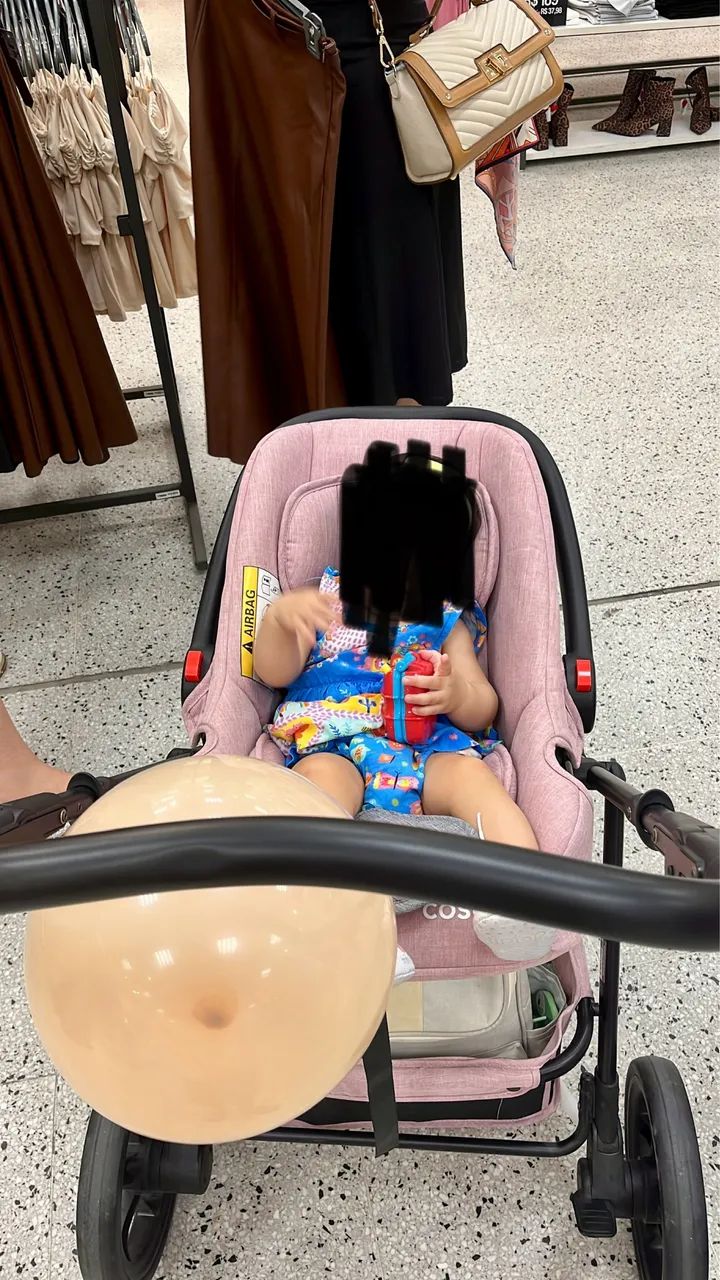 Vendo kit Carrinho de Bebê com Bebê conforto Cosco - Foto 4