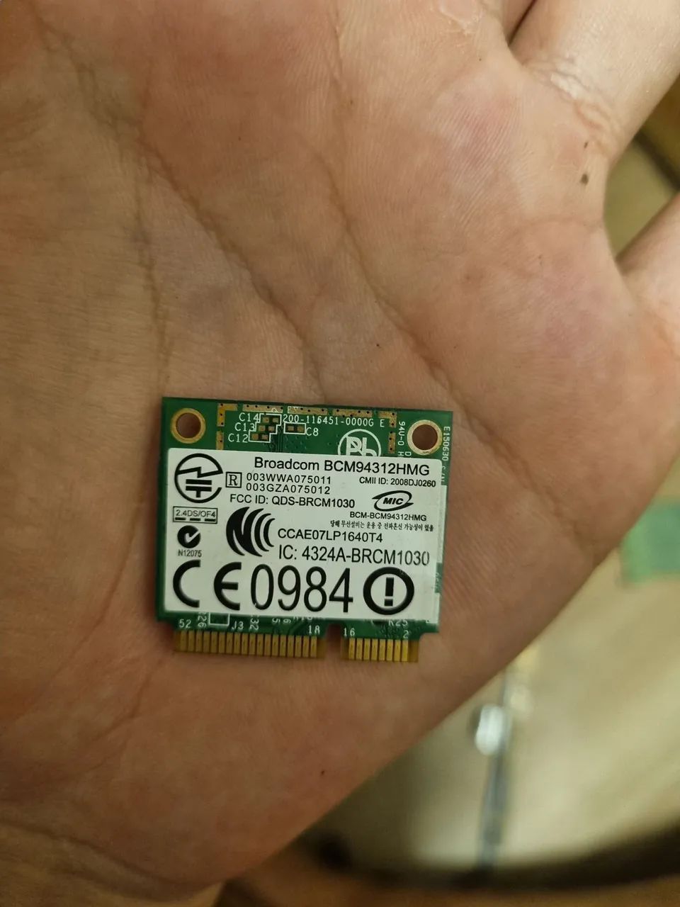 Placa Wifi Mini PCI-E Broadcom BCM94312HMG DW1397 Para Notebook - Foto 2