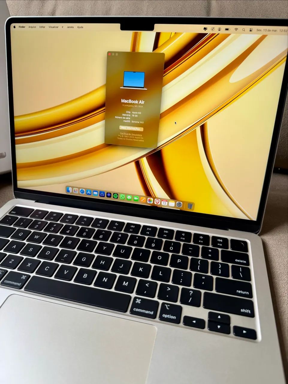 MacBook Air M3 16GB Ram / 256GB SSD Starlight - Notebooks - Centro