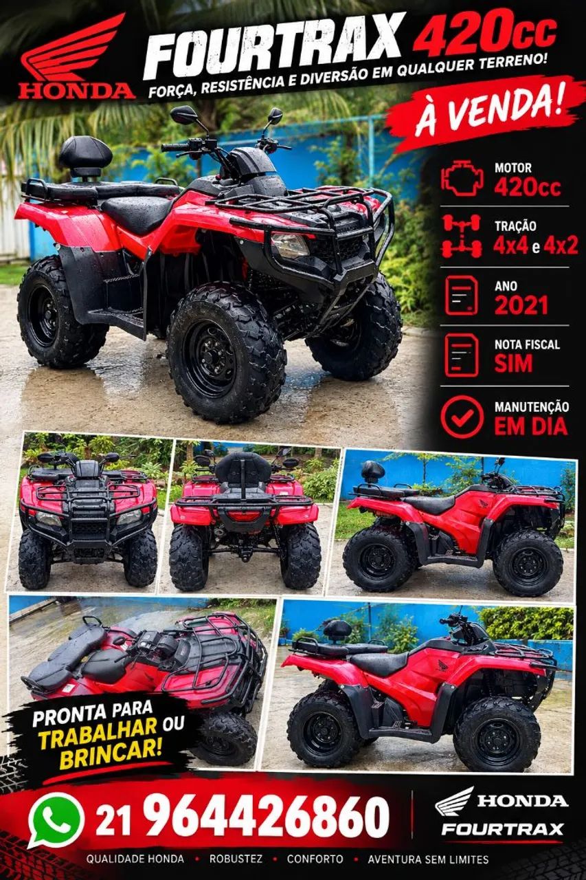 quadriciclo honda 4x4 e 4x2 - Foto 5