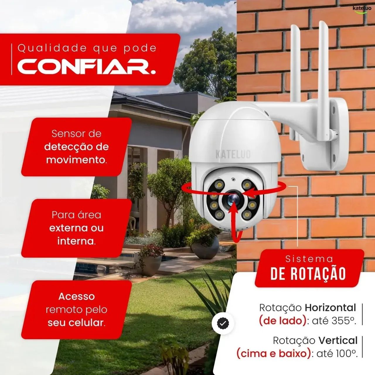 Câmera De Segurança Wifi Yoosee Externa Mini Dome Full Hd Infravermelho Prova D'água