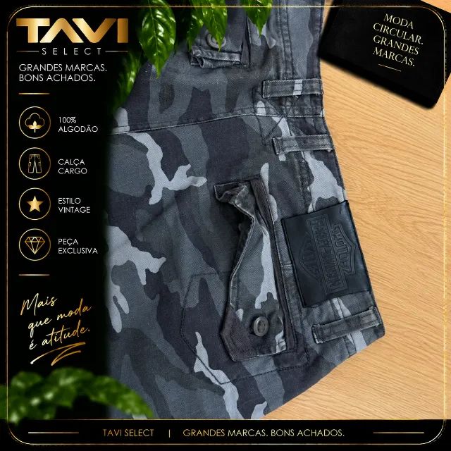 Calça Cargo Harley-Davidson Camuflada - Foto 4