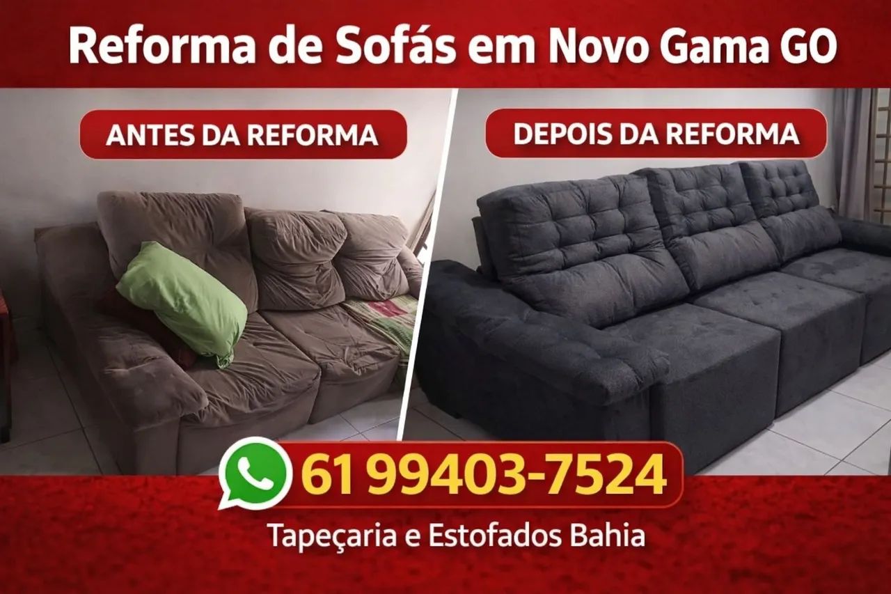 Reforma de Sofá em Novo Gama GO com Retirada e Entrega