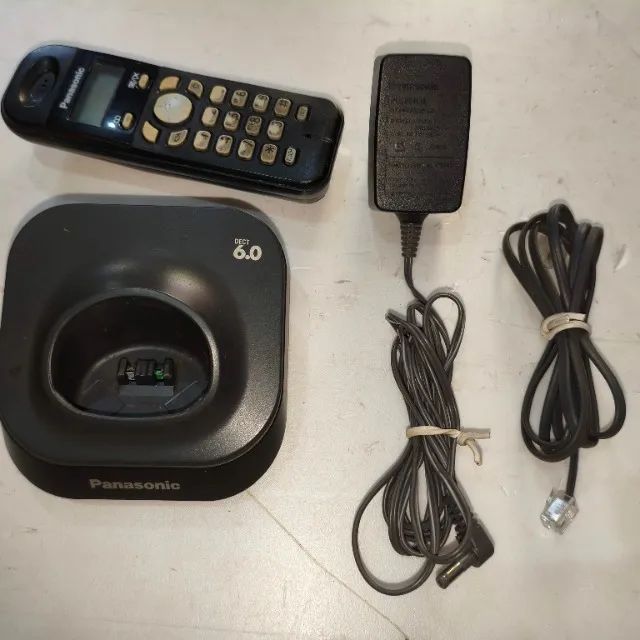 02 telefones panasonic sem fio e panaphone com fio - Foto 2