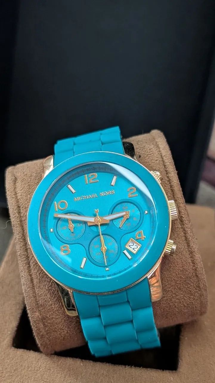 Relógio Michael Kors Feminino Azul Turquesa - Acessórios - Centro