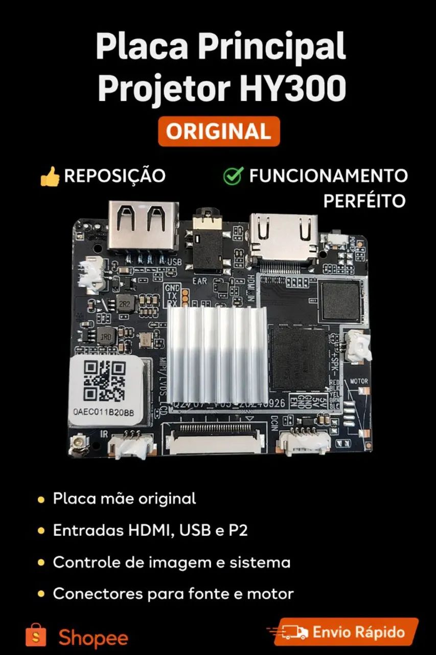 Placa principal Projetor HY300 peça de reposição 