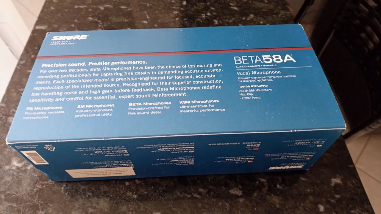MICROFONE SHURE BETA 58A ORIGINAL ? NUNCA USADO! - Foto 3