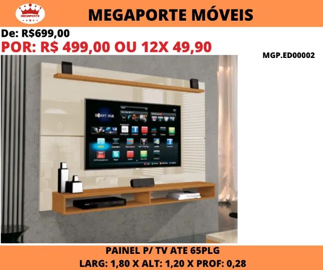 PAINEL DE TV ATÉ 65 POLEGADAS 