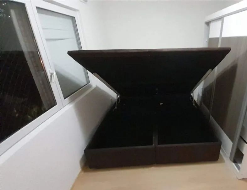 Conjunto cama king baú com colchão  - Foto 2