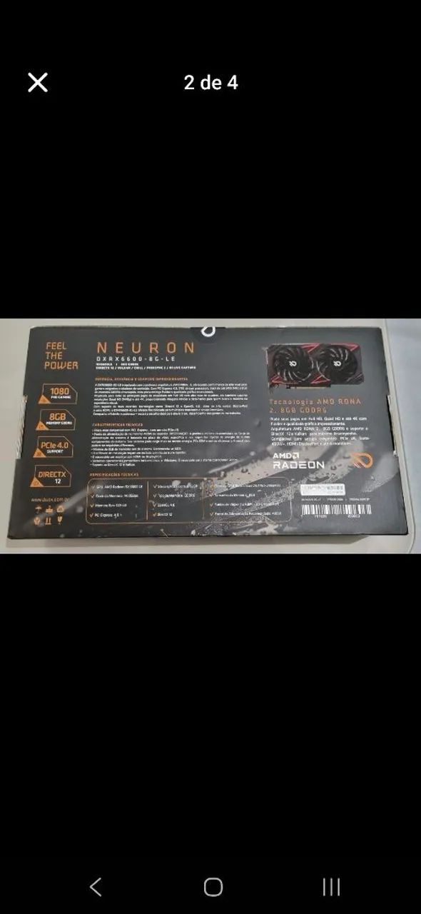 Rx 6600 duex neuron nova lacrada - Foto 2