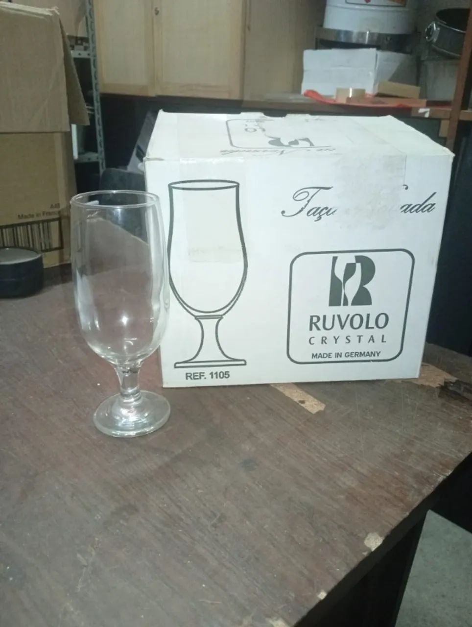 Taça Cristal Nevada Ruvollo cx com 6