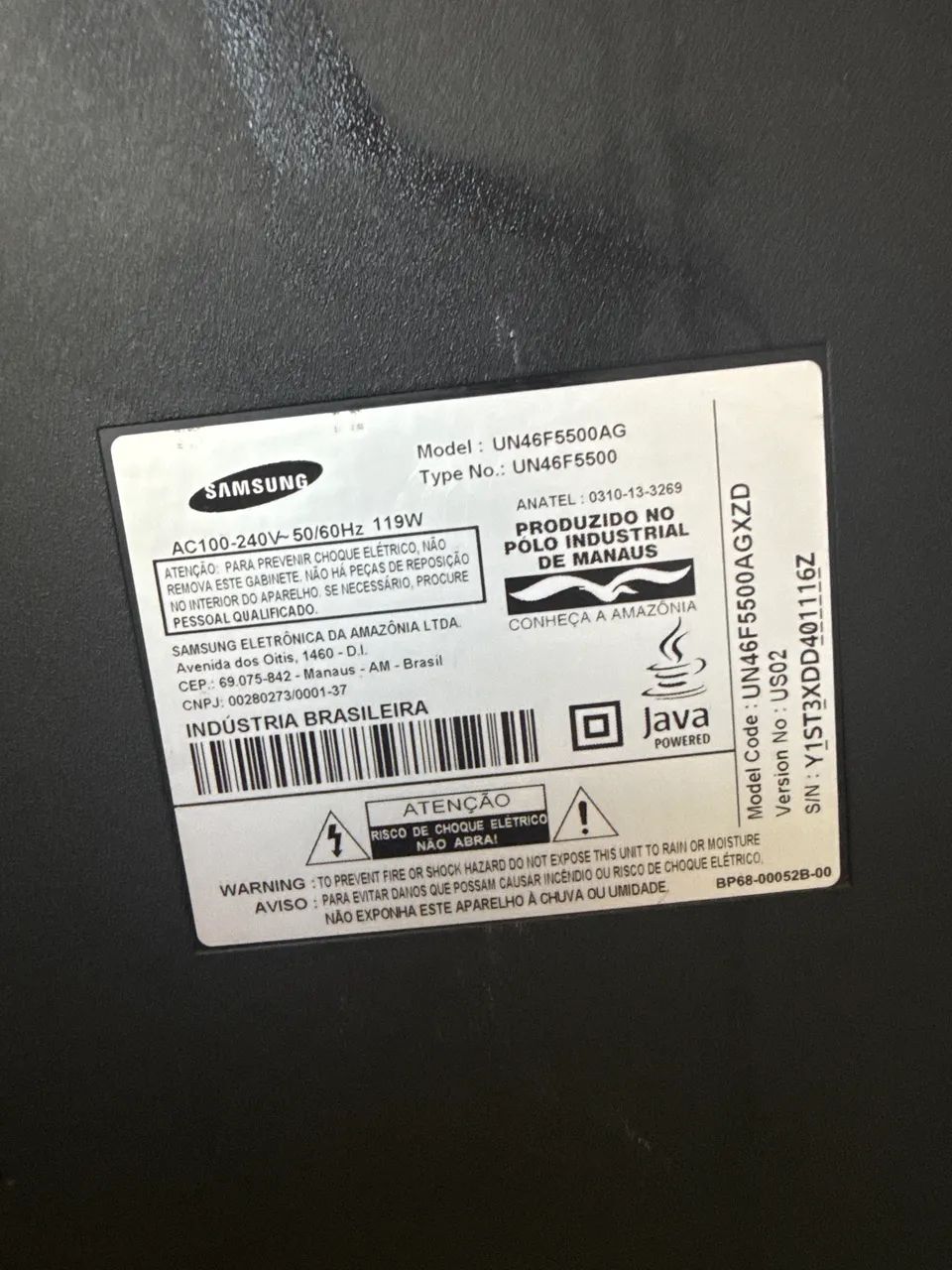 Tv 48 polegadas Samsung não funciona Wi-Fi