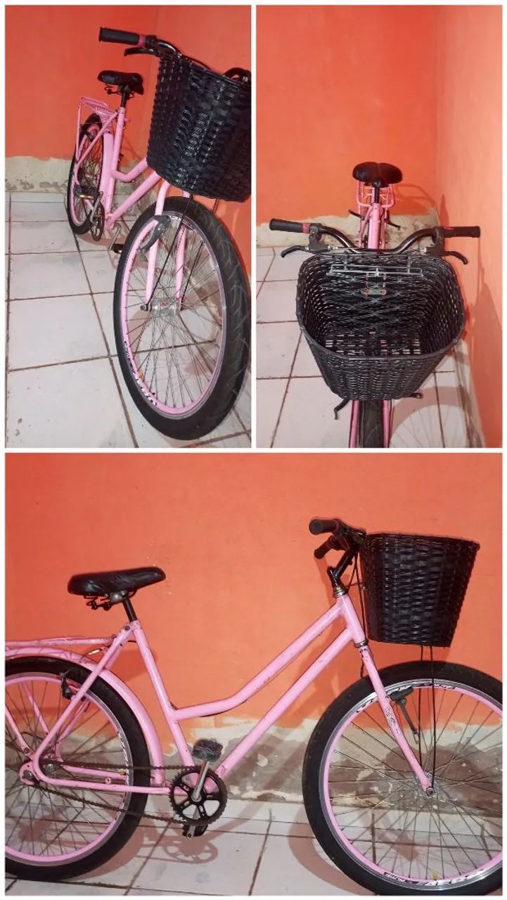 Bicicleta rosa aro 26 em ótimo estado  - Foto 5
