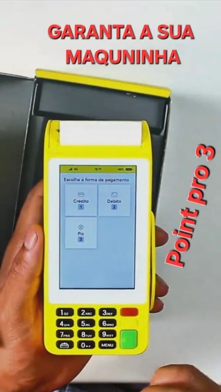 Maquninha de cartão Point pro 3 mercado pago pronta entrega SARANDI  - Foto 3