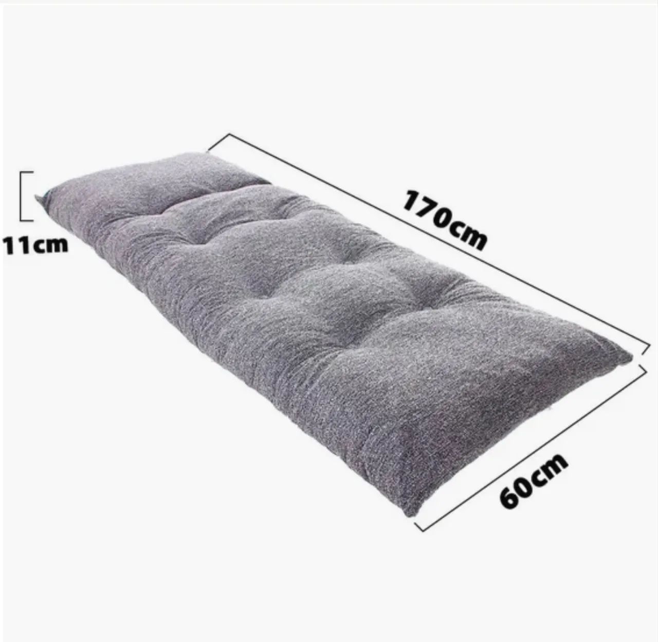 Futon Dobrável de Espuma Solteiro Grafite  - Foto 3