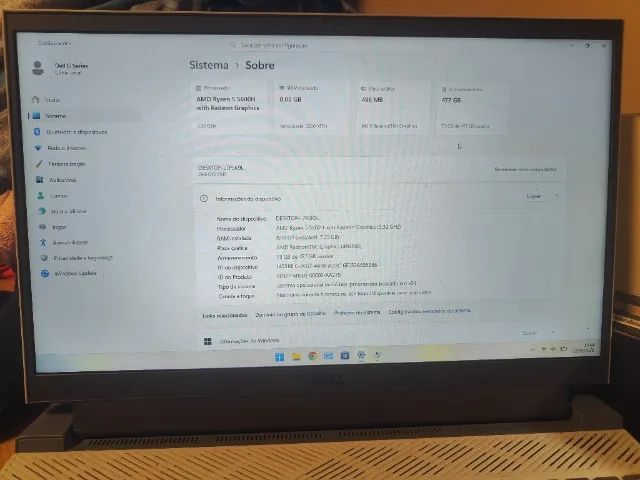 Notebook Dell G15 5515 AMD Ryzen 5  - Foto 5