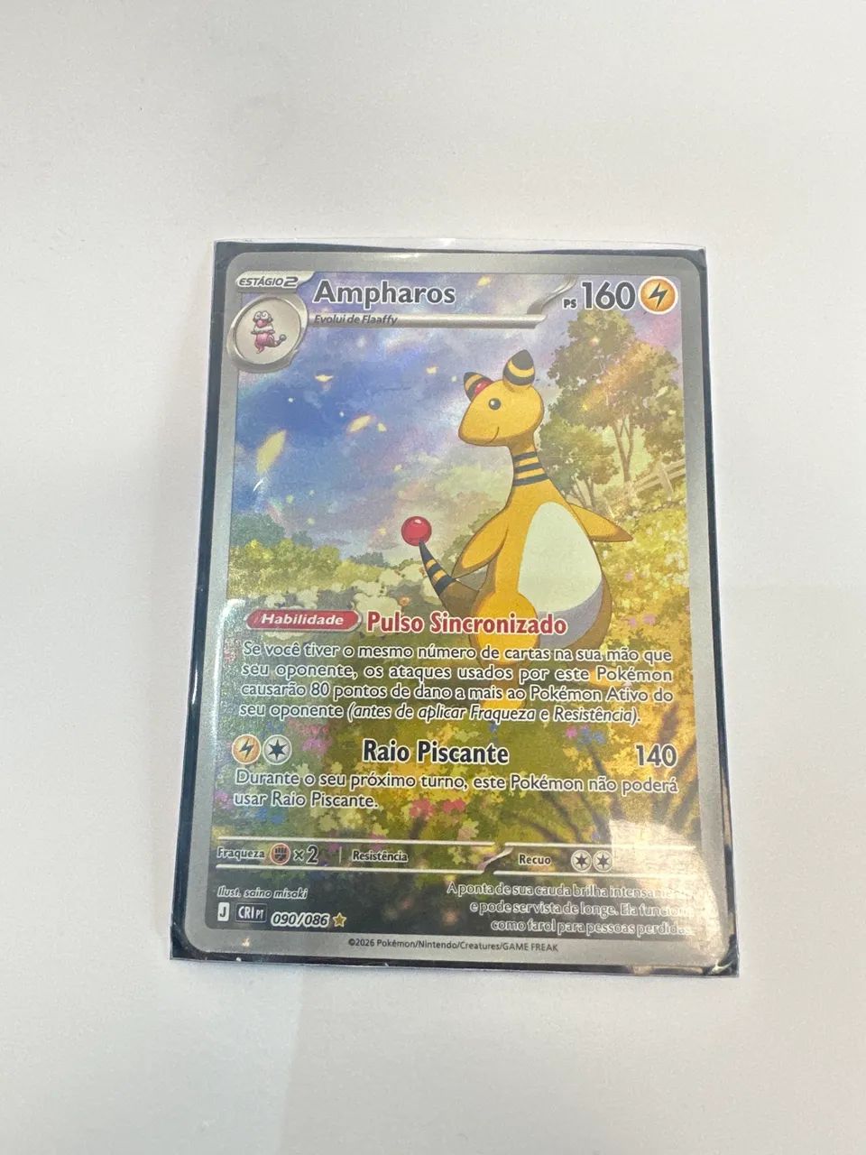 Carta Pokémon estágio dois Ampharos 