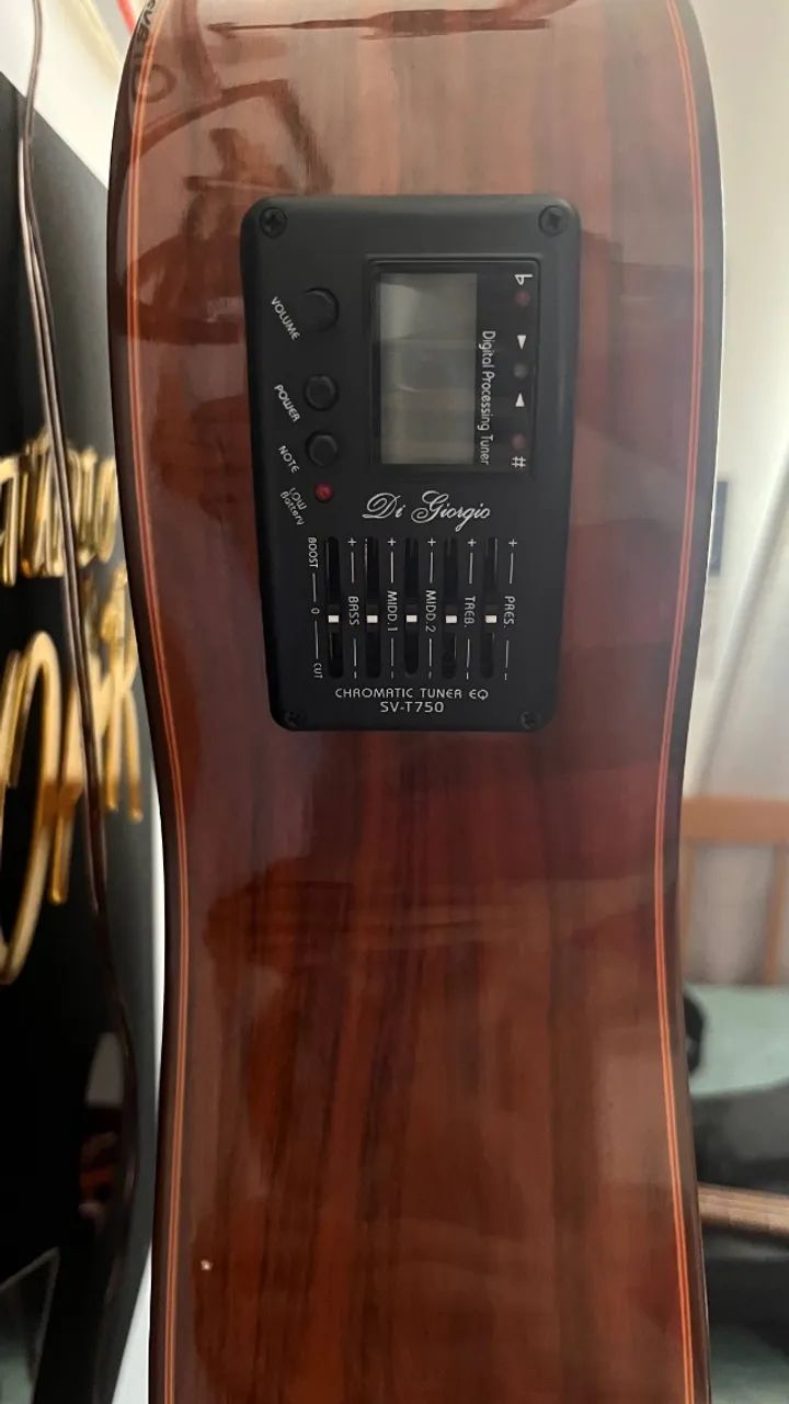 Violão Di Giorgi Elétrico - Modelo: Clássico 38 E + Capa Acolchoada - Foto 4