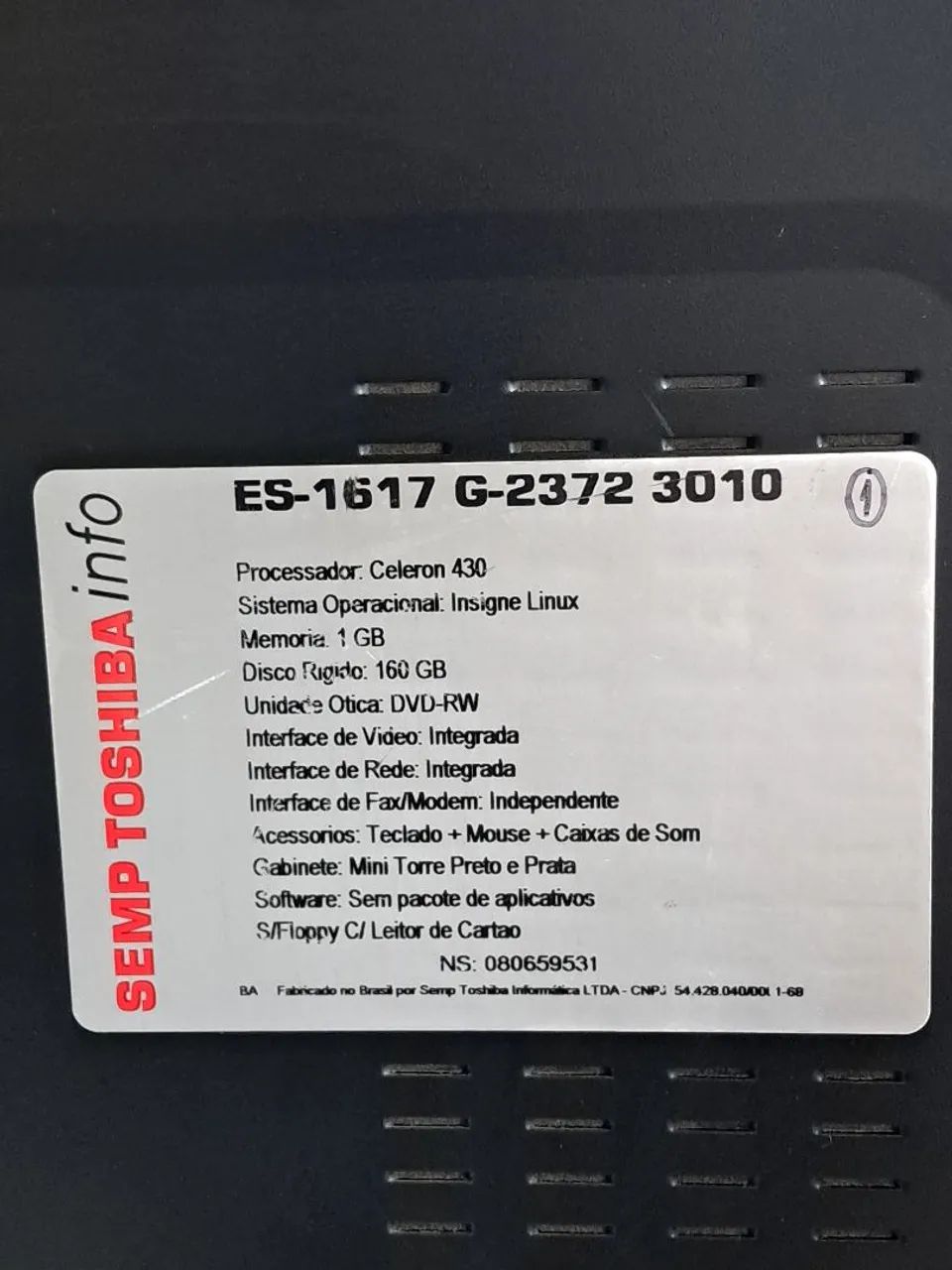Semp Toshiba info STI - Computadores e Desktops - Palmeiras, Belo
